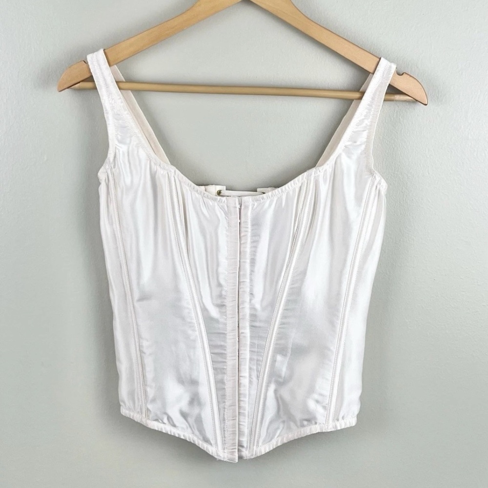 Ivory Satin Corset Top